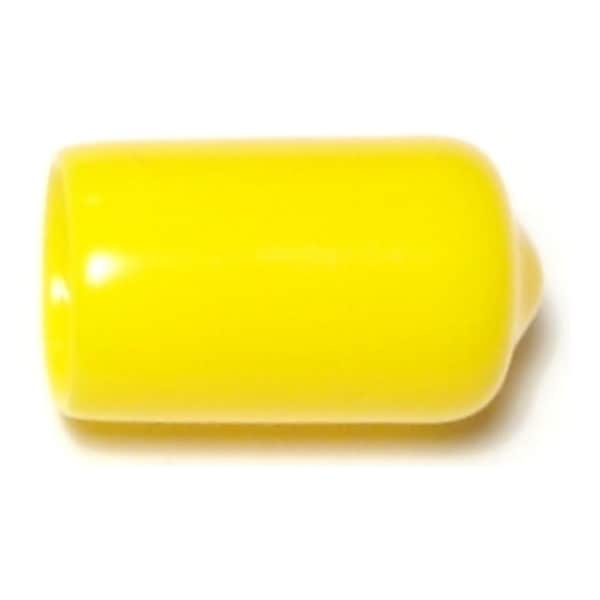 Midwest Fastener Screw Cap, 3/8 in Dia, Yellow, Plastic 15 PK 65965 - main